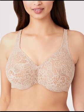 🐷🆕 Wacoal Halo Full Figure Beige Lace Bra 65547